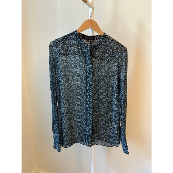 Proenza Schouler Silk Leopard Blouse, Size 0 - Picture 1 of 5